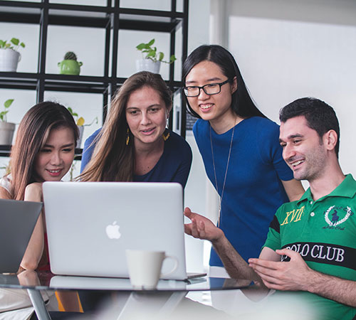 Developers working on software