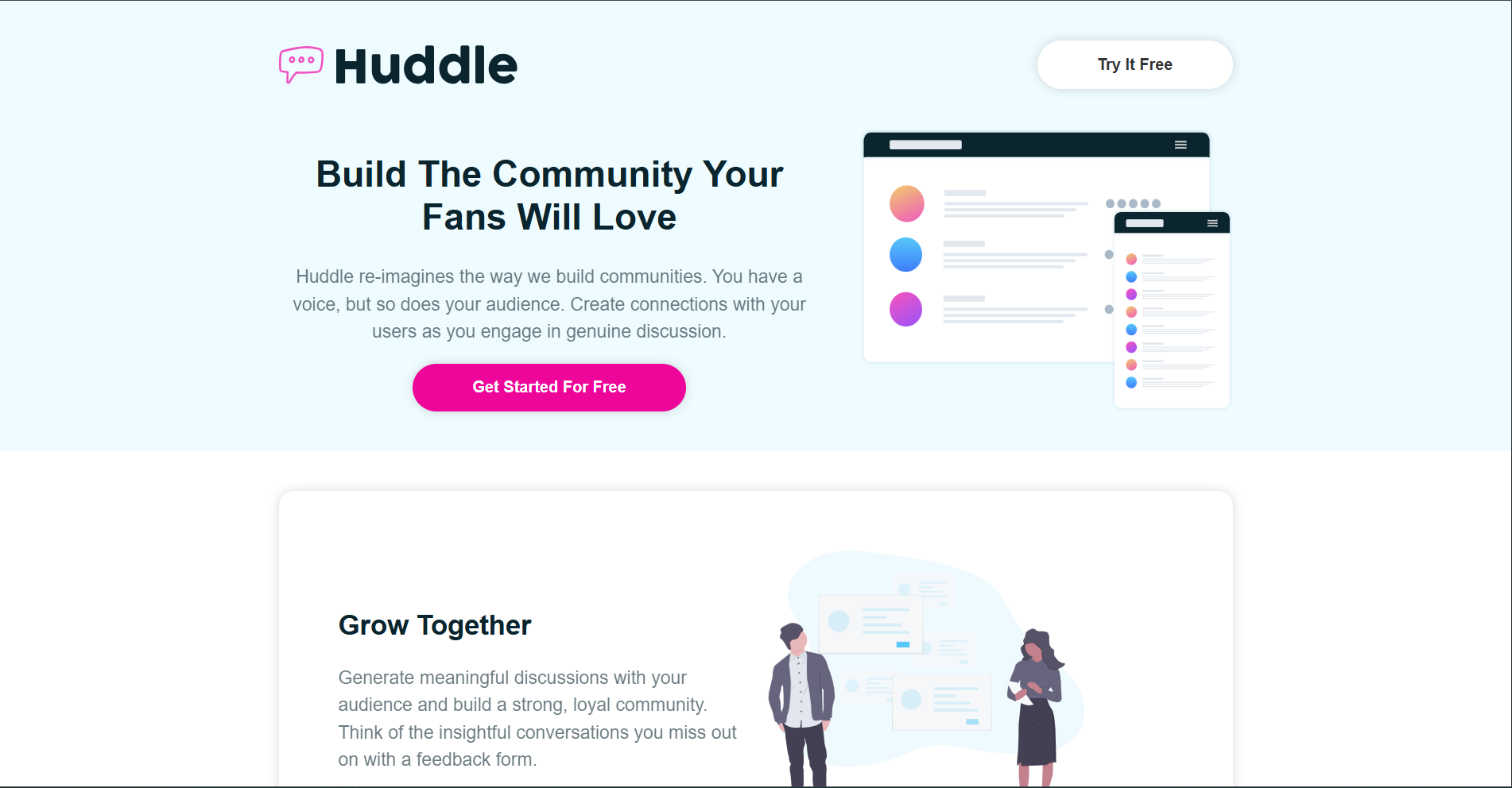 Huddle styled components practice project